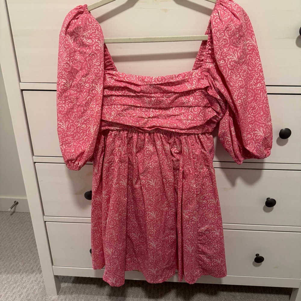 A&F Emerson Poplin Puff Sleeve Mini Dress